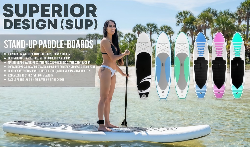 Tavola da paddle gonfiabile portatile per esterni con pagaia
