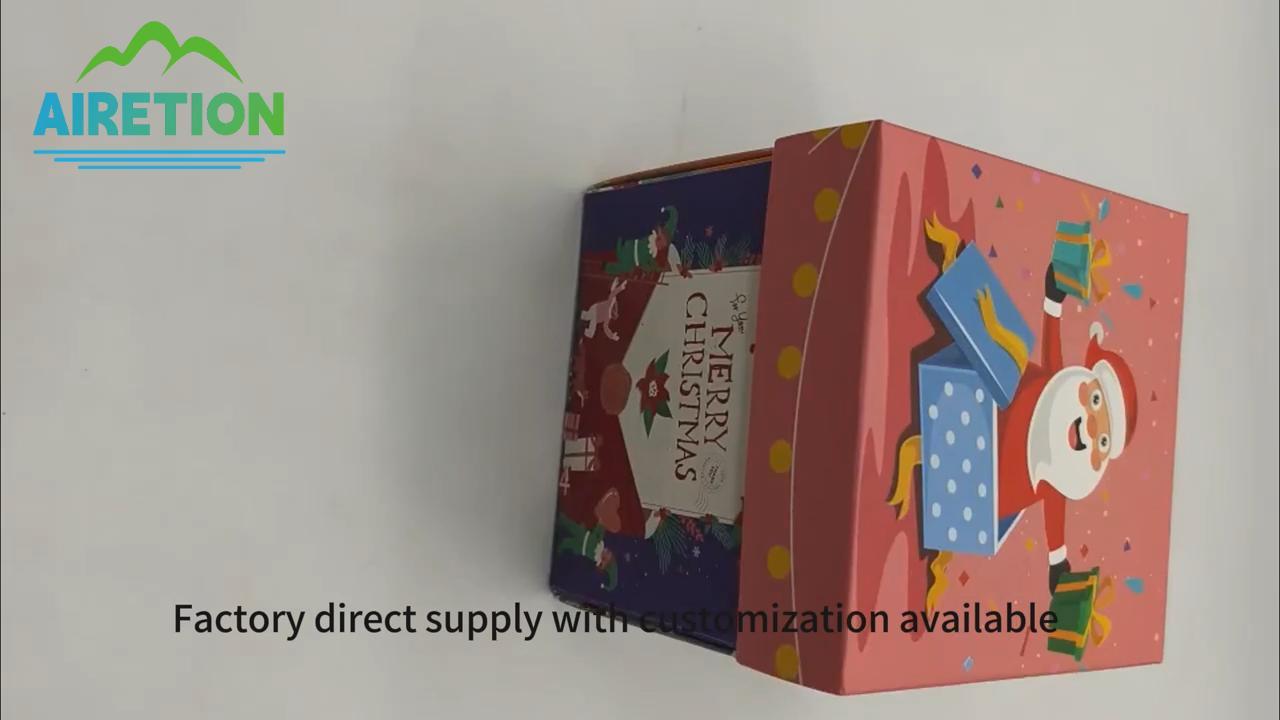 Scatola regalo di carta stampata OEM per le festività natalizie