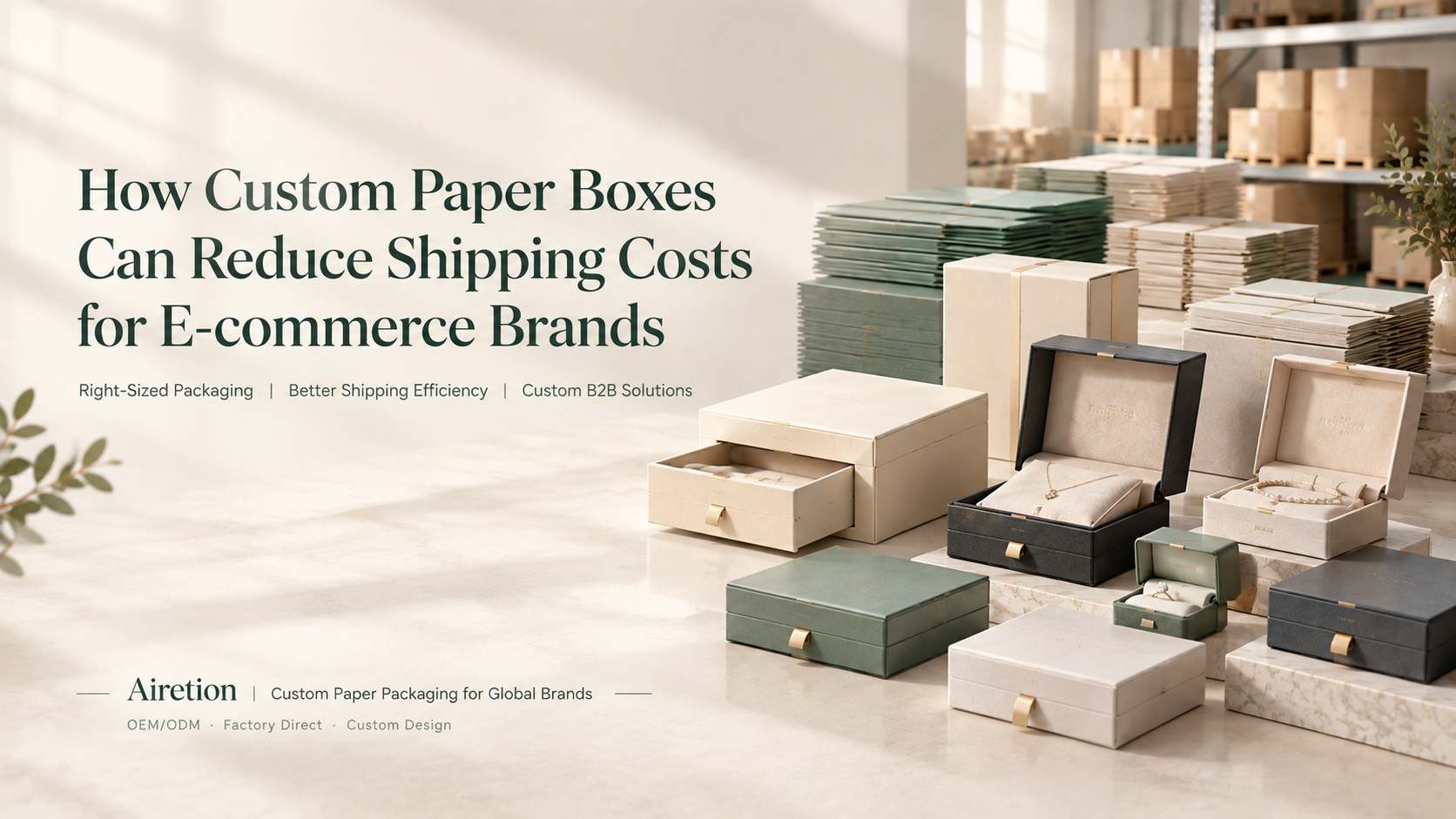 Come le scatole di carta personalizzate possono ridurre i costi di spedizione per i marchi di e-commerce