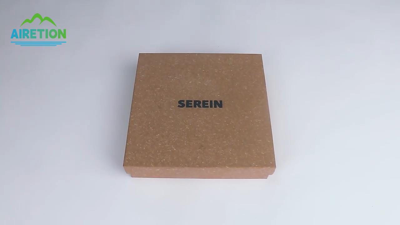 Scatola regalo rigida personalizzata con coperchio e base quadrati e logo in rilievo | Airetion Custom Packaging