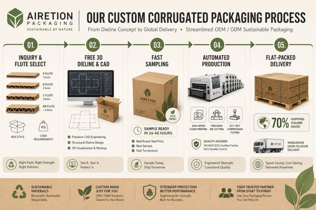 Custom Corrugated Packaging Process | Airetion Corrugated Box Manufacturer